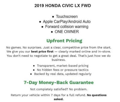 2019 Honda Civic Sedan LX CVT