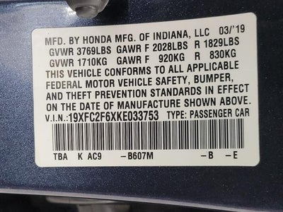 2019 Honda Civic Sedan LX CVT