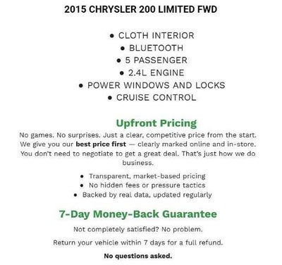 2015 Chrysler 200 4dr Sdn Limited FWD