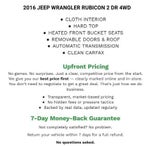 2016 Jeep Wrangler 4WD 2dr Rubicon