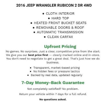 2016 Jeep Wrangler 4WD 2dr Rubicon