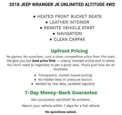 2018 Jeep Wrangler JK Unlimited Sahara 4x4