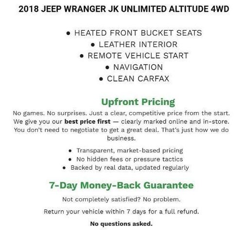 2018 Jeep Wrangler JK Unlimited Sahara 4x4