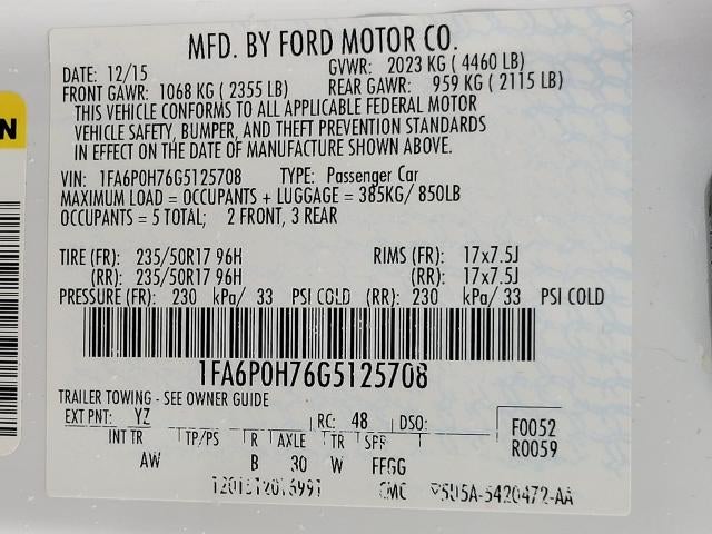 2016 Ford Fusion 4dr Sdn SE FWD