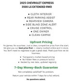 2025 Chevrolet Express Passenger 3500 Extended Wheelbase Rear-Wheel Drive 1LS