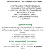 2018 Chevrolet Silverado 2500 HD Crew Cab Standard Box 4-Wheel Drive High Country