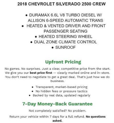 2018 Chevrolet Silverado 2500 HD Crew Cab Standard Box 4-Wheel Drive High Country