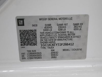 2018 Chevrolet Silverado 2500 HD Crew Cab Standard Box 4-Wheel Drive High Country