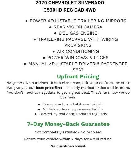 2020 Chevrolet Silverado 3500 HD Regular Cab Long Box 4-Wheel Drive LT