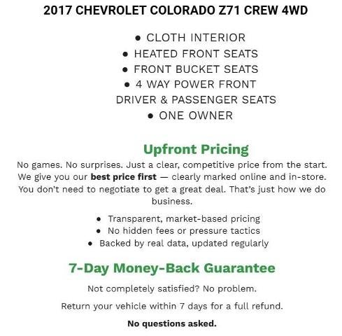 2017 Chevrolet Colorado Crew Cab Short Box 4-Wheel Drive Z71