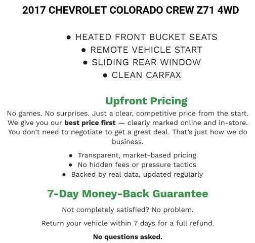 2017 Chevrolet Colorado Crew Cab Short Box 4-Wheel Drive Z71