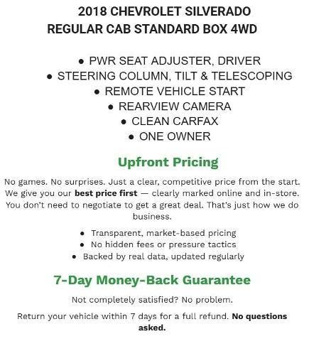 2018 Chevrolet Silverado 1500 Regular Cab Standard Box 4-Wheel Drive LT Z71