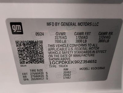 2024 Chevrolet Silverado 1500 Crew Cab Short Box 4-Wheel Drive LT 2FL