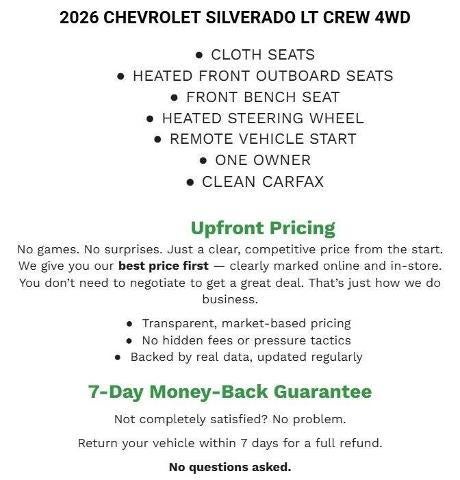 2026 Chevrolet Silverado 1500 Crew Cab Short Box 4-Wheel Drive LT 2FL