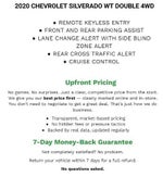 2020 Chevrolet Silverado 1500 Double Cab Standard Box 4-Wheel Drive WT