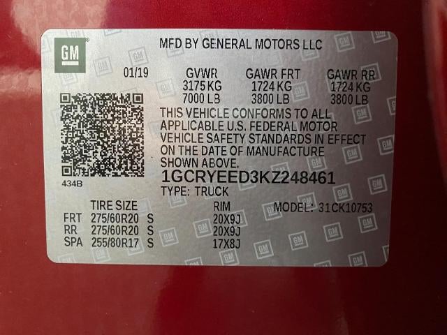 2019 Chevrolet Silverado 1500 Double Cab Standard Box 4-Wheel Drive RST