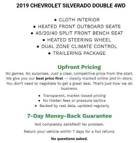 2019 Chevrolet Silverado 1500 Double Cab Standard Box 4-Wheel Drive RST