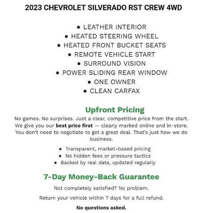 2023 Chevrolet Silverado 1500 Crew Cab Short Box 4-Wheel Drive RST