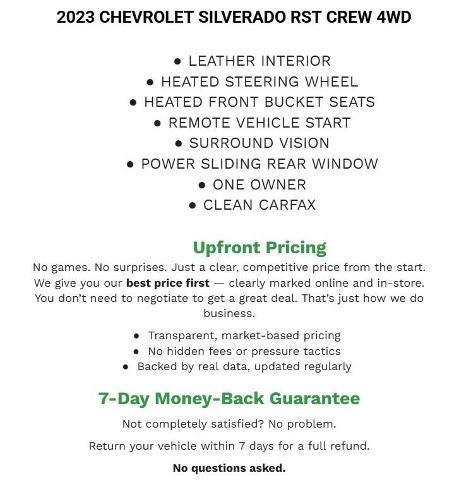 2023 Chevrolet Silverado 1500 Crew Cab Short Box 4-Wheel Drive RST