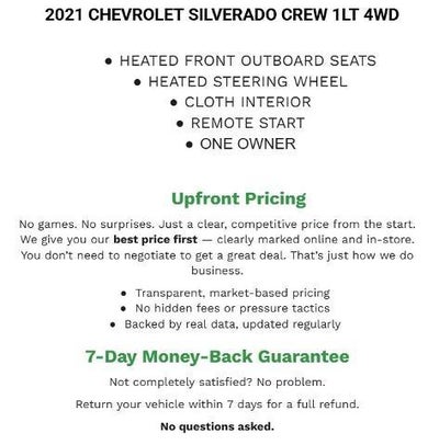 2021 Chevrolet Silverado 1500 Crew Cab Short Box 4-Wheel Drive LT