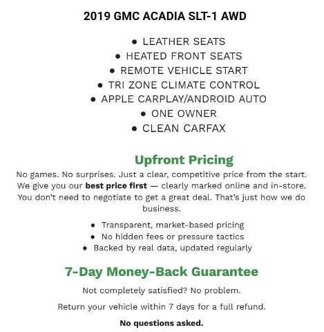 2019 GMC Acadia AWD SLT-1