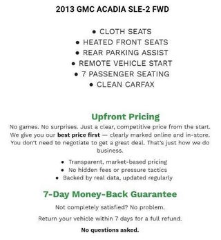 2013 GMC Acadia FWD 4dr SLE w/SLE-2