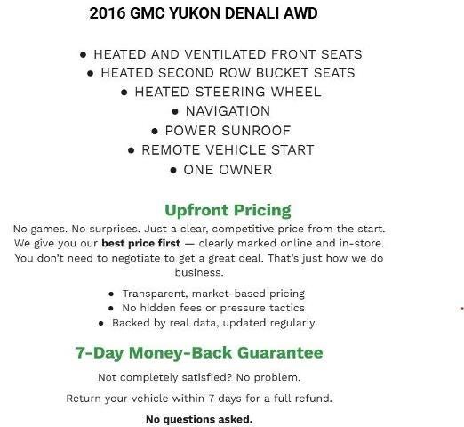 2016 GMC Yukon 4WD 4dr Denali