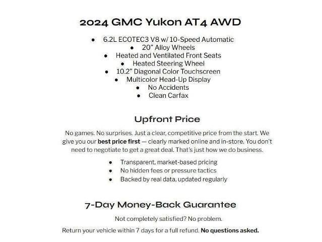 2024 GMC Yukon 4WD 4dr AT4