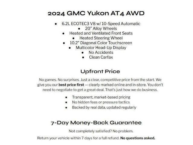 2024 GMC Yukon 4WD 4dr AT4