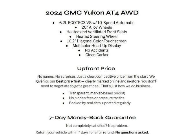 2024 GMC Yukon 4WD 4dr AT4