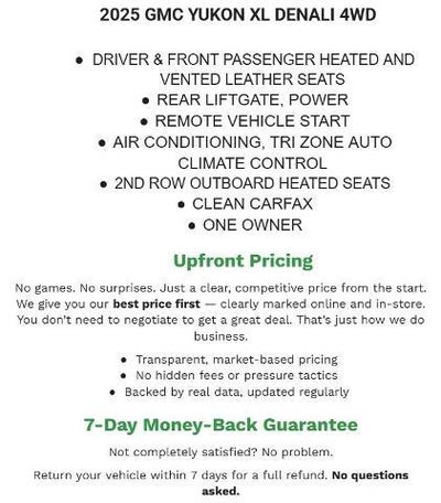 2025 GMC Yukon XL 4WD 4dr Denali