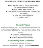 2019 Chevrolet Traverse AWD 1LZ