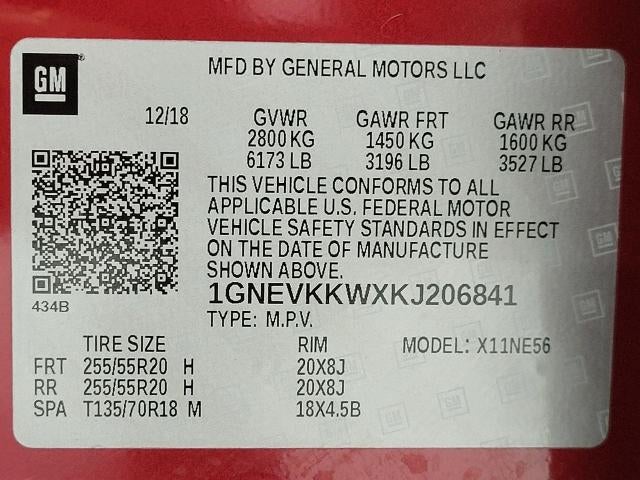 2019 Chevrolet Traverse AWD 1LZ