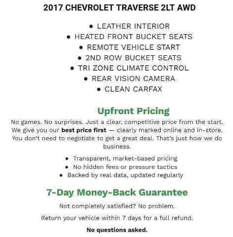 2017 Chevrolet Traverse AWD 2LT