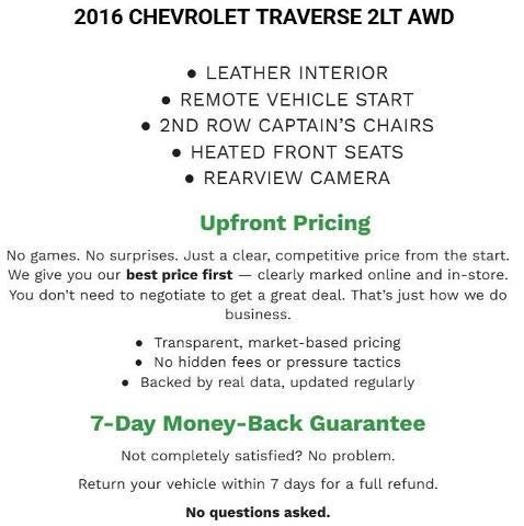 2016 Chevrolet Traverse AWD 2LT