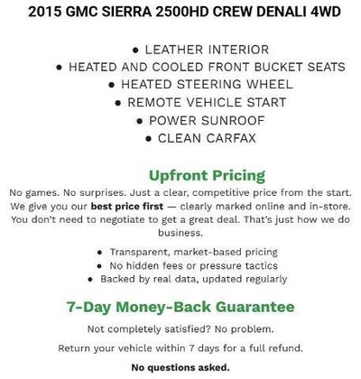 2015 GMC Sierra 2500 HD Crew Cab Standard Box 4-Wheel Drive Denali