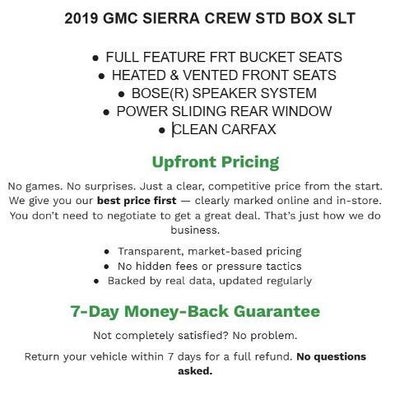 2019 GMC Sierra 3500 HD Crew Cab Standard Box 4-Wheel Drive SLT