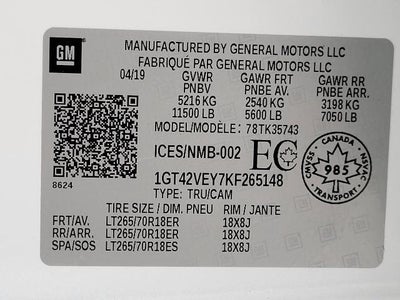 2019 GMC Sierra 3500 HD Crew Cab Standard Box 4-Wheel Drive SLT