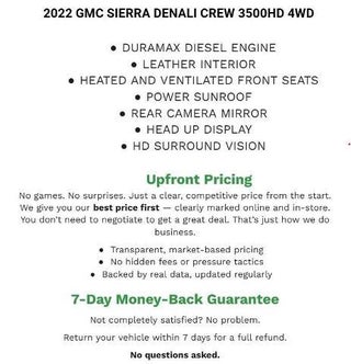 2022 GMC Sierra 3500 HD Crew Cab Standard Box 4-Wheel Drive Denali