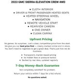 2023 GMC Sierra 1500 Crew Cab Short Box 4-Wheel Drive Elevation 3SB