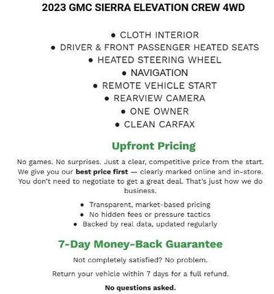 2023 GMC Sierra 1500 Crew Cab Short Box 4-Wheel Drive Elevation 3SB