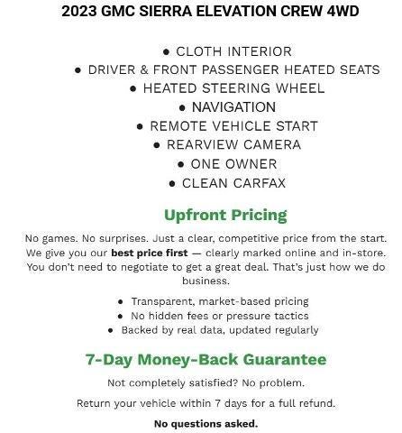 2023 GMC Sierra 1500 Crew Cab Short Box 4-Wheel Drive Elevation 3SB