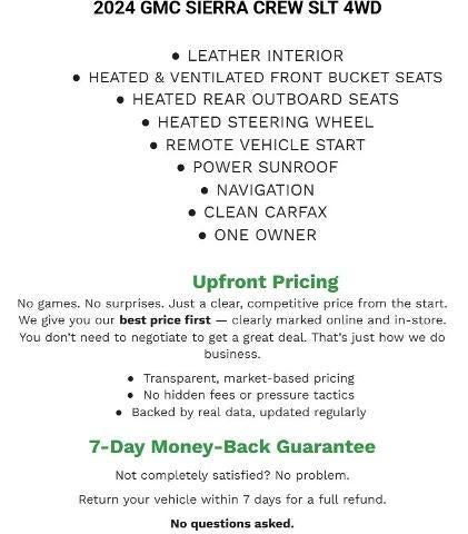 2024 GMC Sierra 1500 Crew Cab Short Box 4-Wheel Drive SLT