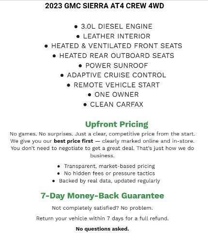 2023 GMC Sierra 1500 Crew Cab Short Box 4-Wheel Drive AT4