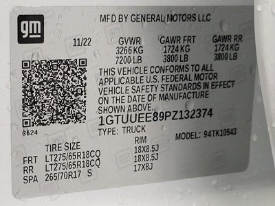 2023 GMC Sierra 1500 Crew Cab Short Box 4-Wheel Drive AT4