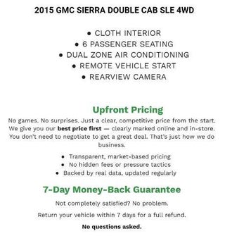 2015 GMC Sierra 1500 Double Cab Standard Box 4-Wheel Drive SLE