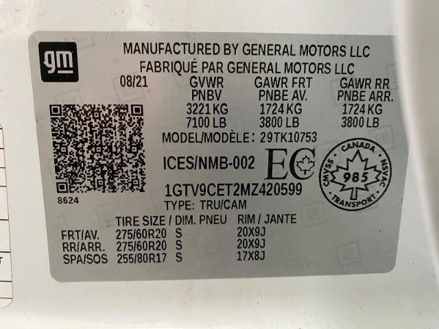 2021 GMC Sierra 1500 Double Cab Standard Box 4-Wheel Drive Elevation 3SB