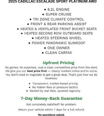 2025 Cadillac Escalade 4WD Sport Platinum