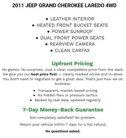 Used 2011 Jeep Grand Cherokee Laredo with VIN 1J4RR4GG8BC669927 for sale in Oshkosh, WI