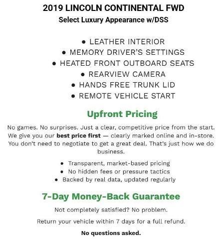 2019 Lincoln Continental Select FWD